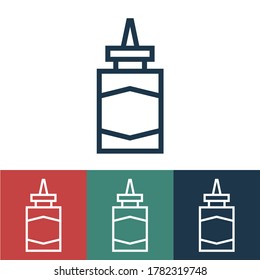 Linear vector icon with sauce