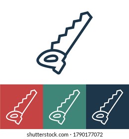 Lineares Vektorsymbol mit Säge