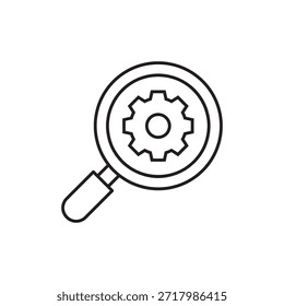 Icono de Vector lineal para búsqueda, exploración y configuración.