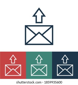 Linear vector icon with send email