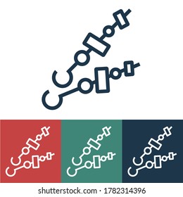 Linear vector icon with shashlik