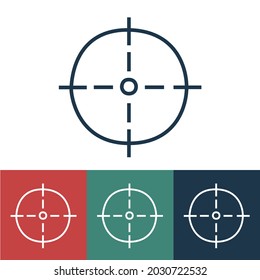 Icono de vector lineal con visión