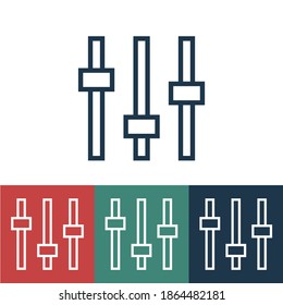 Linear vector icon with sound settings