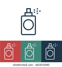 Linear vector icon with spray