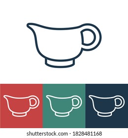 Linear vector icon with tea pitcher