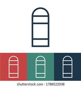 Linear vector icon with thermos