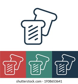 Linear vector icon with toasts