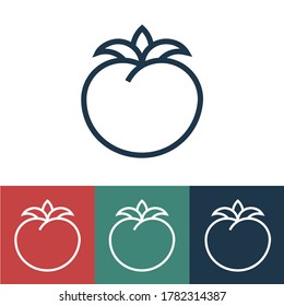 Linear vector icon with tomato