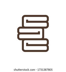 Linear vector icon with towels