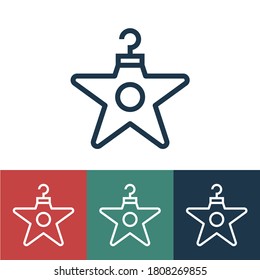 Linear vector icon with toy star