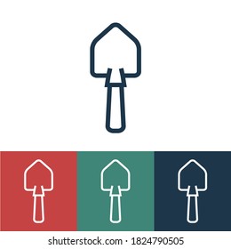 Linear vector icon with trowel