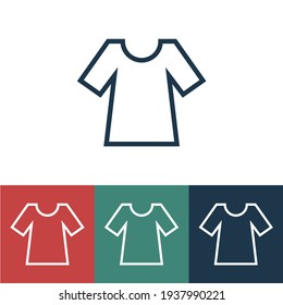 Linear vector icon with t-short