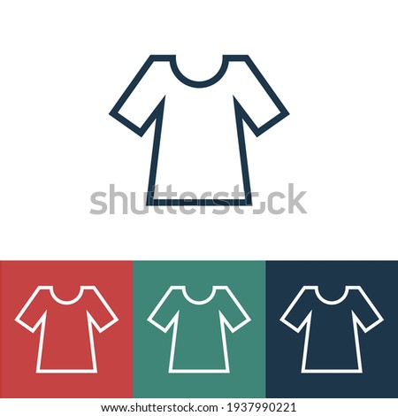 Linear vector icon with t-short