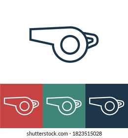 Linear vector icon with whistle