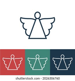 Lineares Vektorsymbol mit Flügelengel