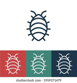 Linear vector icon with woodlouse