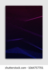 Linear vector minimal trendy brochure design, cover template, geometric halftone gradient. For Banners, Placards, Posters, Flyers. Beautiful and special, pattern texture.