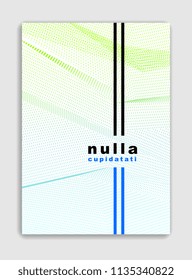 Linear vector minimal trendy brochure design, cover template, geometric halftone gradient. For Banners, Placards, Posters, Flyers. Beautiful and special, pattern texture.