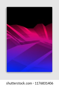 Linear vector minimal trendy brochure design, cover template, geometric halftone gradient. For Banners, Placards, Posters, Flyers. Beautiful and special, pattern texture.