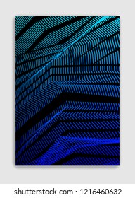 Linear vector minimal trendy brochure design, cover template, geometric halftone gradient. For Banners, Placards, Posters, Flyers. Beautiful and special, pattern texture.