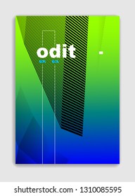 Linear vector minimal trendy brochure design, cover template, geometric halftone gradient. For Banners, Placards, Posters, Flyers. Beautiful and special, pattern texture.