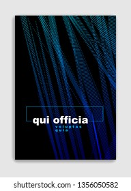 Linear vector minimal trendy brochure design, cover template, geometric halftone gradient. For Banners, Placards, Posters, Flyers. Beautiful and special, pattern texture.
