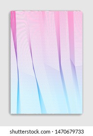 Linear vector minimal trendy brochure design, cover template, geometric halftone gradient. For Banners, Placards, Posters, Flyers. Beautiful and special, pattern texture.
