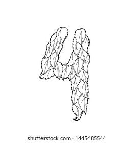 Linear vector number 4 of leaves