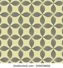 linear vector pattern, repeating abstract leaves, gray line of leaf or flower, floral. graphic clean design for fabric, event, wallpaper etc. pattern is on swatches panel.