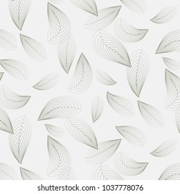 linear vector pattern, repeating abstract leaves, linear of leaf or flower, floral. graphic clean design for fabric, event, wallpaper etc. pattern is on swatches panel.
