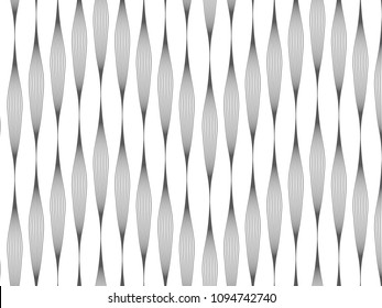 linear vector pattern, repeating abstract Geometry background, gray line of leaf or flower, floral. graphic clean design for fabric, wallpaper etc. pattern is on swatches panel.