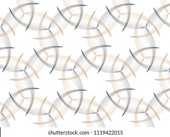 linear vector pattern, repeating abstract Geometry background, gray line of leaf or flower, floral. graphic clean design for fabric, wallpaper etc. pattern is on swatches panel.