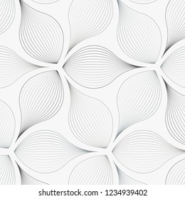 linear vector pattern, repeating abstract flower leaves, gray line of leaf or flower, floral. graphic clean design for fabric, event, wallpaper etc. pattern is on swatches panel.
