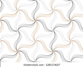 linear vector pattern, repeating abstract Geometry background, gray line of leaf or flower, floral. graphic clean design for fabric, wallpaper etc. pattern is on swatches panel.