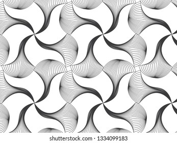 linear vector pattern, repeating abstract Geometry background, gray line of leaf or flower, floral. graphic clean design for fabric, wallpaper etc. pattern is on swatches panel.