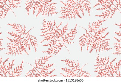 linear vector pattern, repeating abstract Geometry background, gray line of leaf or flower, floral. graphic clean design for fabric, wallpaper etc. pattern is on swatches panel.