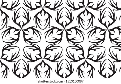 linear vector pattern, repeating abstract Geometry background, gray line of leaf or flower, floral. graphic clean design for fabric, wallpaper etc. pattern is on swatches panel.