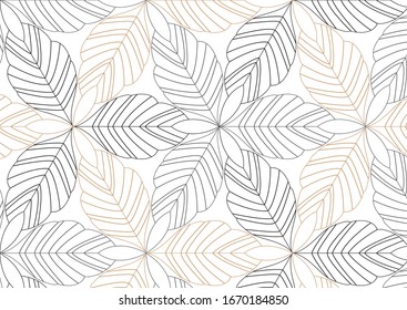 	
linear vector pattern, repeating abstract Geometry background, gray line of leaf or flower, floral. graphic clean design for fabric, wallpaper etc. pattern is on swatches panel.