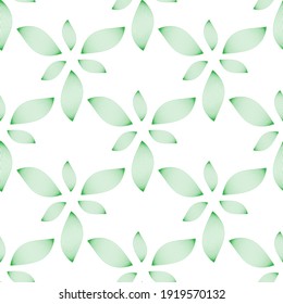 Linear vector pattern, repeating abstract leaves