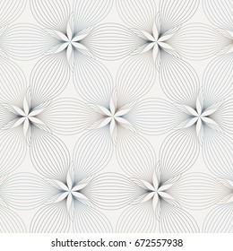 linear vector pattern, repeating abstract flower leaves, gray line of leaf or flower, floral. graphic clean design for fabric, event, wallpaper etc. pattern is on swatches panel.