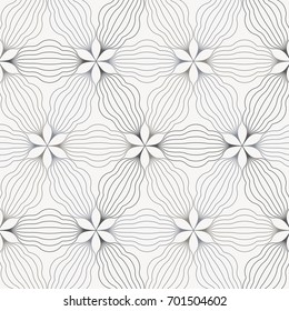 linear vector pattern, repeating abstract leaves, gray line of leaf or flower, floral. graphic clean design for fabric, event, wallpaper etc. pattern is on swatches panel.