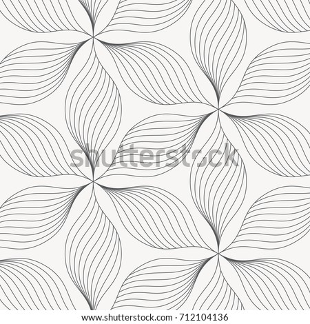 linear vector pattern repeating abstract leaves のベクター画像素材