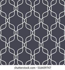 linear vector pattern, repeating linear curves with abstract flower pattern