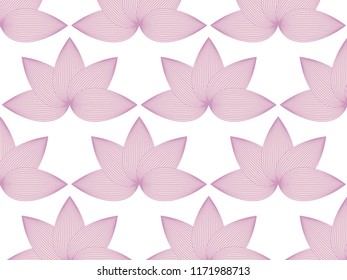 Linear vector pattern, repeating petals 