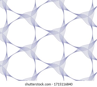 Linear vector pattern, repeating petals, violet line 