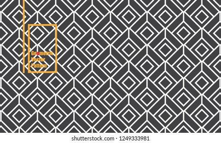 linear vector pattern, repeating square diamond shape. graphic clean design for fabric, event, wallpaper etc. pattern is on swatches panel. 
