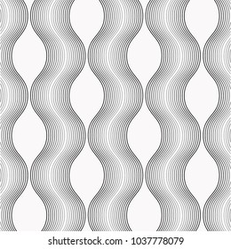 linear vector pattern repeating thick and thin line curve and wave. pattern is on swatches panel