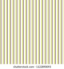 Linear vector seamless pattern with thin vertical green and brown stripes 
