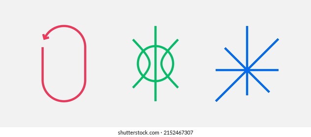 Linear Vector Shapes Collection. Geometric figures. Abstract forms are great for  poster web pages social media t-shirts sci-fi scenes postcards logos