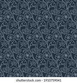 Linear vector vegetable seamless pattern